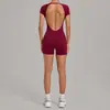 Venta al por mayor de Ropa de Yoga Transfronteriza, Mono Deportivo Ajustado sin Espalda Ajustable para Mujer, Ropa Adelgazante para Pilates y Fitness Dropshipping