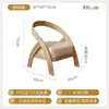 Cadeira de Lazer de Rattan Genuíno Estilo Nórdico, Vintage Homestay Varanda Simples Estilo Designer Ins Cadeira Sofá Única