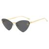Gafas de Sol Kedun de Gama Alta Sin Marco Triangulares Ojo de Gato con Letra F para Mujer Estilo Europeo y Americano Protección Solar Modernas Casuales