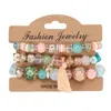 Novas Pulseiras de Moda Europeias e Americanas, Estilo Étnico Boêmio, Versátil Mão de Buda Turquesa Verde Franja Contas Joias Atacado