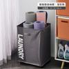 Cesta para Guardar Esterillas de Yoga Tela Oxford Caja de Almacenamiento Plegable Almacenamiento para el Hogar Cesta para Ropa Sucia con Ruedas Disponible en el Dormitorio