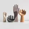 Enfeites Cerâmicos em Forma de Mão Decoração Nórdica de Luxo Leve Presente Casa Decoração Suave Sala de Estar Escritório Estudo Modelo de Mesa Quarto