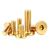 Tornillos Hexagonales de Acero Inoxidable 304 Chapados en Oro cm Cabeza Ultra-Delgada Cabeza Plana Grande Tornillos de Cabeza Plana Extremadamente Baja Oro Rico