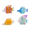 Micro-Paisaje Creativo Luminoso Colorido Peces Planos Figuras Océano Acuario Decoración DIY Accesorios Adornos Pequeños