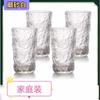 Taza nórdica de glaciar con patrón de hielo, venta al por mayor, taza japonesa transparente de vidrio para vino tinto, jugo, taza de agua con patrón de corteza, taza de manchas