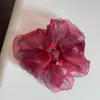 Scrunchie de Tela Estilo Coreano para Mulheres, Elástico Colorido Retro Sonhador, Scrunchie Grande, Novo Acessório de Cabelo