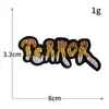 Serie del alfabeto inglés tela bordada pegatinas insignia personalizada parche bordado para computadora accesorios para ropa parche diy venta al por mayor