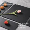Pizarra Natural Plato para Filete Posavasos Roca de Pizarra Negra Restaurante Occidental Plato de Piedra para Sushi Olla de Piedra para Comida Plato de Piedra