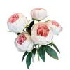 Simulación ramo de peonías de 7 cabezas diseño de escena de boda decoración del hogar transfronterizo hecho a mano flor de seda flor artificial adornos al por mayor