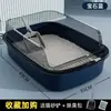 Caixa de areia para gatos semi-fechada, extra grande, à prova de respingos, vaso sanitário para gatos espessado, suprimentos para animais de estimação, caixa de areia para gatos extra grande à prova de odores, disponível para dropshipping