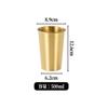 Taza de Cerveza de Acero Inoxidable 304 Taza para Jugo Bebida Fría Camping Restaurante Vaso de Agua de una Sola Capa Taza de Café Oro Moderno Simple