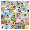 100 peças de diversos adesivos de grafite populares, materiais de colagem de animais fofos, embalagem com furo para pendurar, adesivos decorativos à prova d'água