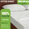 Sábana de Cama Impermeable de Fibra de Bambú Personalizada Transfronteriza, Bolsa de Cama de Cinco Lados Impermeable y Anti-Manchas, Protector de Colchón
