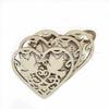Promoción de Bajo Precio Corazón de Melocotón Hueco Astillas de Madera Boda Festiva Festividad Decoración de Amor de Madera Colgante Adornos de Escritorio
