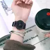 Reloj para Estudiante Mujer Sencillo de Alto Valor Casual Estilo Universitario Literario Examen Retro para Hombre y Mujer Cuarzo Pequeño Negro