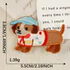 Pegatinas Bordadas Originales de Cachorro de Dibujos Animados Autoadhesivas Hechas para Usar Accesorios para Fundas de Teléfono Móvil DIY Pegatinas de Parche Accesorios para Zapatos y Sombreros Pegatinas de Tela
