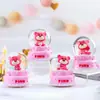 Nuevo producto transfronterizo: Bola de cristal con gorro de Santa, mini bola de agua colorida brillante, pieza decorativa creativa, adorno de luz ambiental