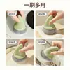 Cepillo para ollas, herramienta específica para lavar ollas y platos en la cocina, cepillo de aceite antiadherente para lavar ollas, cepillo de mango largo para limpiar grasa, bola de lana de acero
