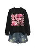 Amazon eBay Estación Independiente Moda Casual Versátil para Mujer Animadora Cuadros Lazo Sudadera Deportiva Comercio Exterior