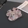 Talla 22-26 2026 Modelo Nuevo Zapatos para Niños Sandalias Infantiles Piel Ultra Fina Niñas Bebé Zapatos con Luces 5929
