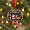 Nuevo colgante acrílico independiente de Santa Claus transfronterizo accesorio de decoración de campana de árbol de Navidad adorno de regalo navideño