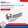 304 aço inoxidável britânico americano cruz máquina cabeça da panela prego ANSI/ASME b18.6.3 p parafuso da cabeça da panela transversal