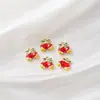 Árbol de Navidad con Goteo de Aceite Tachonado de Diamantes Calcetines Sombrero de Anciano Campana Reno Copo de Nieve Muñeco de Nieve Hombre de Jengibre Colgante de Collar DIY