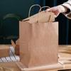 Caixa de papel kraft espessada personalizada para alimentos leves, fitness, fast food, embalagem para viagem, caixa de papel kraft descartável, lancheira personalizada