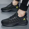 Zapatos deportivos casuales de punto de malla de gran tamaño transfronterizos, zapatillas de correr transpirables de malla, zapatos deportivos casuales transpirables de verano para hombre