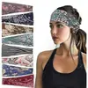 Pañuelo para la Cabeza con Estampado Floral Elástico de Nuevo Estilo Europeo y Americano, Cinta para la Cabeza Deportiva Absorbente de Sudor, Diadema Elegante, Accesorio para el Cabello