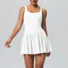 Venta de liquidación: Falda de Tenis de Dos Piezas Casi Invisible con Forro Antiexposición, Falda Plegada de Yoga Fitness con Bolsillos, Vestido Deportivo para Mujer