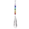 Lâmpada de Cristal Colorida Decoração Bola Pingente, Ornamento Pendurado de Contas Coloridas, Pegador de Sol Pingente para Joias DIY, Cortina de Contas, Pedra Bruta de Cristal Branco