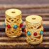 Nieber Ensalada Oro Cobre Oro Chapado Libélula Ojo Hueco Cuentas Accesorios diy Hecho a Mano Material para Pulsera de Cuentas