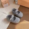Zapatos de Algodón de Terciopelo para Niñas 2026 Otoño/Invierno Nuevo Estilo Coreano Versátil para Bebé Zapatos de Algodón de Suela Suave con Plus de Terciopelo Zapatos de Princesa para Niña