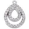Estilo Coreano Sencillo Elegante Creativo Zircón Colgante Gota de Agua Accesorios DIY Aleación Galvanizada Colgante Individual Joyería Collar Pulsera