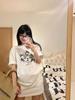 Estilo Hong Kong Estilo Escuro Roupas Estampadas Femininas Moletom Feminino Arte Misteriosa Algodão Puro Manga Curta Camiseta Estudantes Japoneses Emagrecimento Homens
