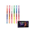 ¡Guau, pintura corporal humana cara UV doble punta doble color luminoso ultravioleta fluorescente pluma, arte de bar graffiti pluma fluorescente