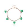 Joyería transfronteriza europea y americana acrílico de color tobillera cubana de mariposa tobillera para mujer nueva Diamante completo Playa adornos para pies