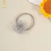 Accesorios para el Cabello Nuevos Transfronterizos Europeos y Americanos Flor de Malla Simple Banda Fina para el Cabello que no Aprieta Diadema Protectora para la Fontanela del Bebé