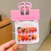 Magic Child Na Zha Pegatinas para Uñas Infantiles Niñas Pequeñas Usan Pegatinas para Uñas Removibles Niñas Impermeables Pegatinas de Arte para Uñas