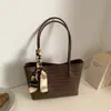 Bolso de mano de textura tejida estilo coreano ins de nicho, Bolso tote de gran capacidad, Bolso de mercado de moda, Bolso de hombro/axila con textura de moda