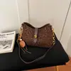 2026 Nueva Moda Estilo Coreano Retro Estampado de Leopardo Bolso Cuadrado Pequeño, Bolso de Hombro Cruzado de Nicho de Gran Capacidad de Alta Gama