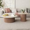 Mesa de Centro de Diseño con Tablero de Roca Sala de Estar Hogar Apartamento Pequeño Celebridad de Internet Simple Moderna Casa de Familia Mesa de Té Mesa