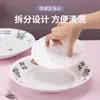 Plato de Frutas Creativo, Plato para Dumplings, Plato Drenador de Dumplings de Melamina, Plato de Frutas de Doble Capa, Plato de Imitación Porcelana, Vajilla Comercial Multiusos, Al por Mayor