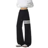 Colección Otoño 2026: Pantalones Casuales TB de Tres Rayas con Patrón de Escamas de Dragón para Pared sin Sombra, Pantalones de Pierna Ancha Sueltos a la Moda