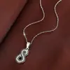 Acessórios de Moda Exclusivos Versáteis Exquisitos Cobre Incrustado Zircônia 26 Letras do Alfabeto Inglês Colar Corrente da Clavícula