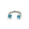 Anel de Nariz em U com Rosca Interna de Aço Inoxidável Stud de Nariz Estilo Europeu e Americano Barra em Ferradura Joia de Piercing com Zircônia Acessórios para Piercing Corporal