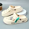 Sandalias de suela gruesa para hombre, zapatos de verano 2023, antideslizantes, informales, de suela blanda, para playa.