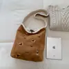 Bolso Bandolera de Gran Capacidad 2025 Otoño Nuevo Felpa Diseño de Doble Cara Mochila para Viajes Diarios Bolso Tote Sencillo