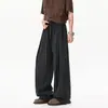 Pantalones casuales de estilo americano de calle con bloques de color y rayas verticales para hombre, marca de moda de verano nueva, silueta holgada, fluidos, pantalones largos hasta el suelo